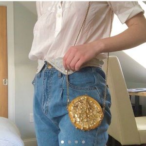 Gold beaded purse